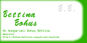 bettina bohus business card